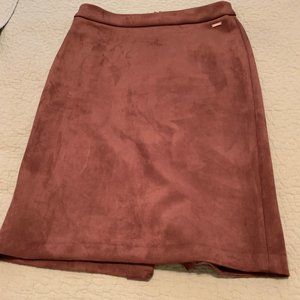 Tahari faux suede skirt